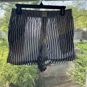 Striped Navy and White Women's Shorts
